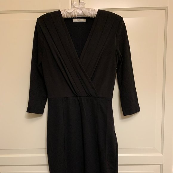 MaxMara Black Long Sleeve Midi Dress - Picture 2 of 4